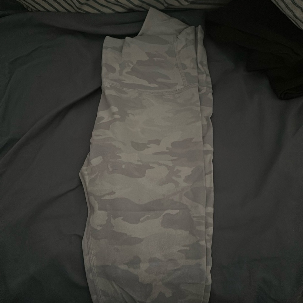 white camo lulu leggings